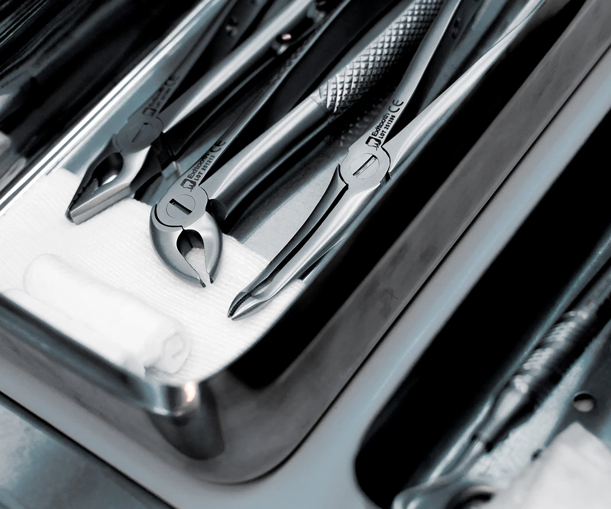 Different dental tools and teeth samples Different dental tools and teeth samples